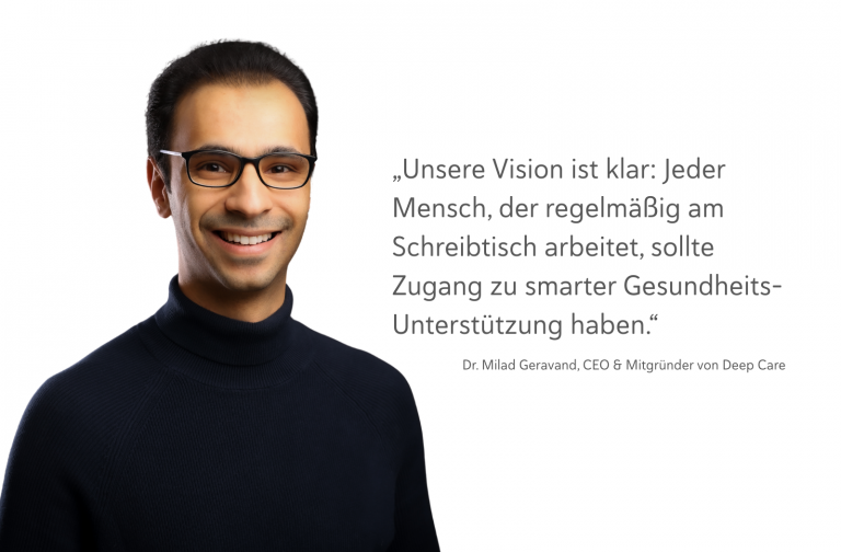 Employee performs a movement exercise at the desk, which was demonstrated by Isa - ergo move.